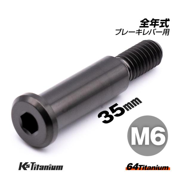 64チタン製 ホンダ系 ブレーキレバー ピポットボルト M6×35 P1.0 ブラック ホンダ NSR250R 全年式 CBR650R RH03 等 レストア カスタム