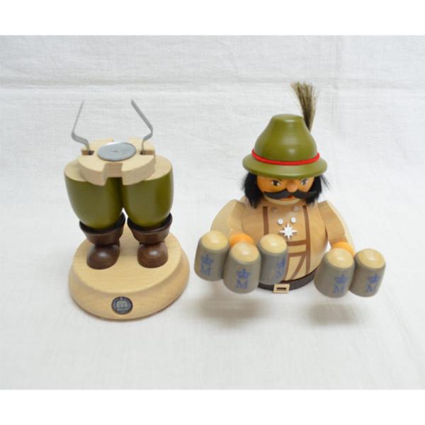 MUELLER 煙出し人形 21cm ビールジョッキを持つ男性 クリスマス