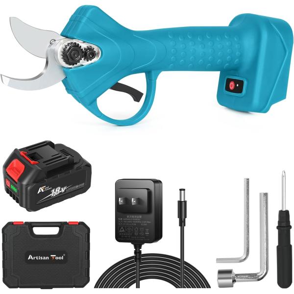 バッテリー、充電器附属ハサミアルチザンツール(ArtisanTool)型番　AT-PS01B商品質量:629g 本製品サイズ:長さ 93 mm ×幅 70mm ×高さ 260 mm剪定径:25mm・20mm　枝に合わせて切替収納ケース付きな...