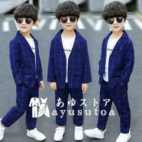 小学校卒業式　男子用スーツ ダークブルー　160 小学校卒業式男子用スーツ ダークブルー160