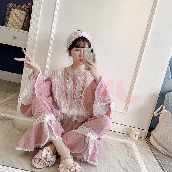 2点パジャマ ルームウェア レディース 春秋冬大きいサイズ パジャマ 綿 ネグリジェ 姫系可愛い 女性 部屋着 寝巻き ランジェリー オシャレプレゼント7色 Maydayhoustonlaw Com