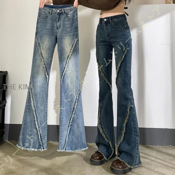 デニム フレアパンツ 秋物 レディース デニムパンツ フレア デニム フレアパンツ 秋物 レディース デニムパンツ フレア