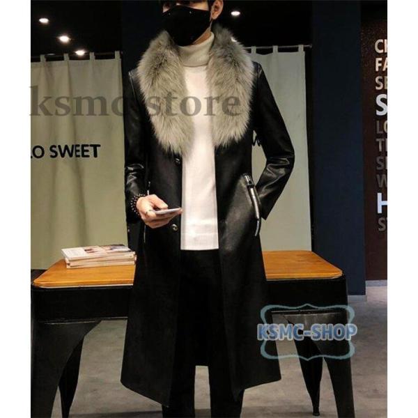 クリアランス超安い トレンチコート メンズ スプリングコート Pu ファー付き アウター ジャケット ダンス 紳士 秋 直売純正 Ssl Daikyogo Or Jp