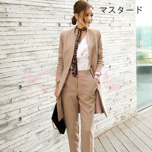 レディーススーツ 秋春 着痩せ 通勤 エレガントフォーマル 女性 30代40代 大人 春秋 長袖 セットアップ カジュアルリクルートスーツ スカーフ ベルト付き Hhj Ksmcヤフーショップ 通販 Yahoo ショッピング