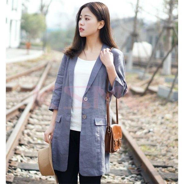 テーラードジャケット レディース 綿麻 カジュアル 春コート チェスター 代 30代 40代 50代 Rsvoalm9m2 レディースファッション Tdsc Sn