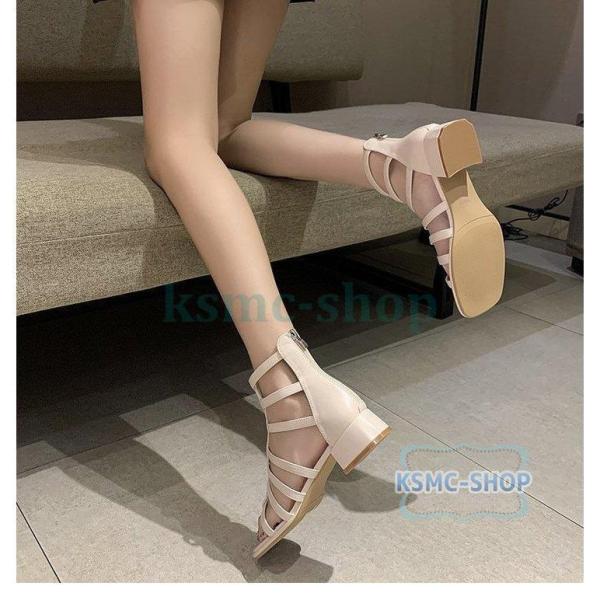 22summer Autumn新作 サマーブーツ グラディエーター ブーツサンダル ショートブーツ レディース バックジップ Hanagrocare Com