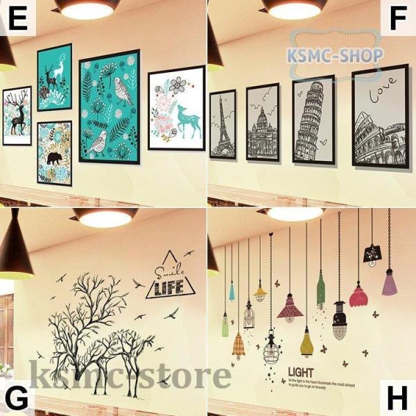 インテリア 雑貨 ウォールステッカー ルームデコ 壁紙デコ 壁紙シール 絵画風 フォトフレーム風 モダン イラスト ブラック Ksmc18 Uqhneikgh7 家具 インテリア Wfklaw Ca