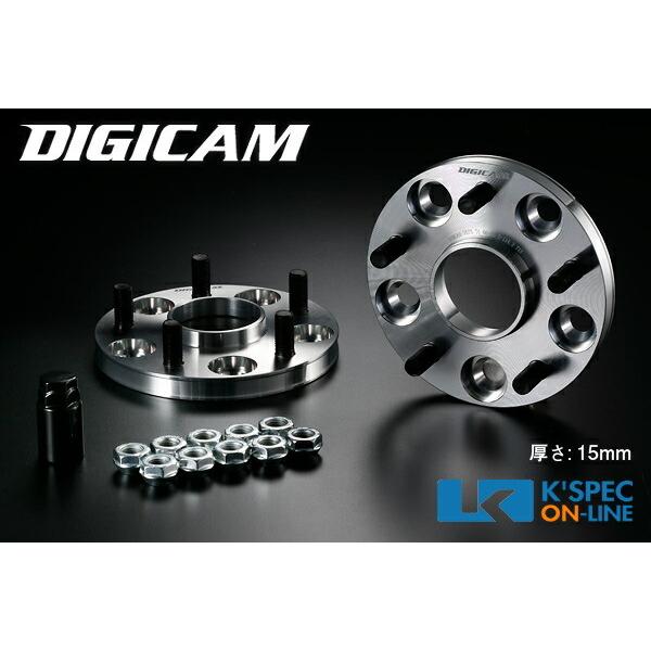 DIGICAM 7075鍛造ハブ付ワイドトレッドスペーサー P.C.D.114.3-5H-15mm 