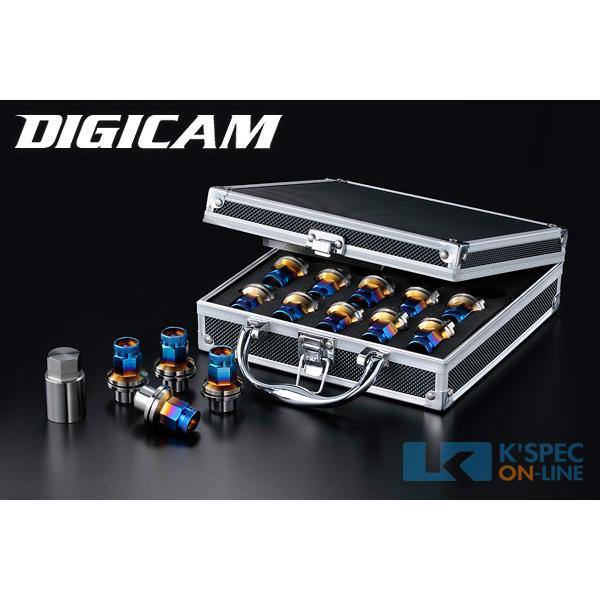 DIGICAM チタンレーシングナット 20本セット トヨタ純正 7角M14袋