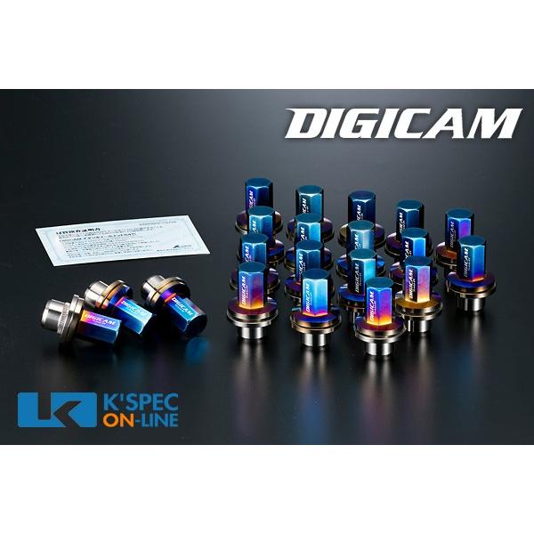 DIGICAM チタンレーシングナット 20本セット トヨタ純正 7角袋タイプ