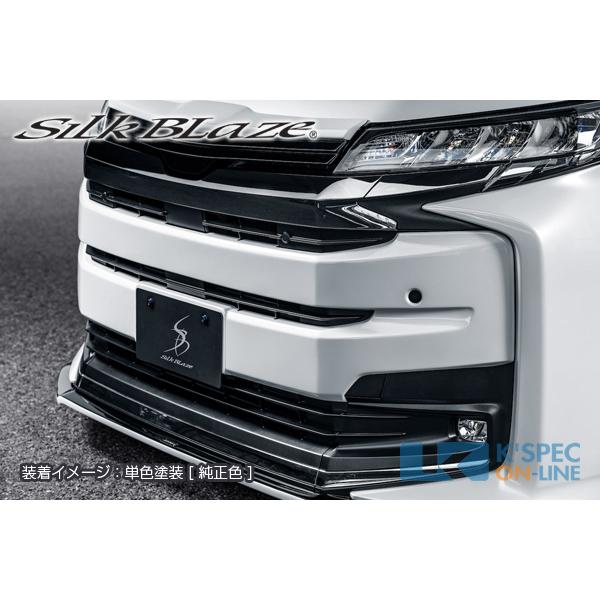 【未使用】美品　ノア　90 フロントバンパーグリル ブラック/クローム SilkBlaze トヨタ【90系ノア】フロントバンパーグリルカバー【未塗装