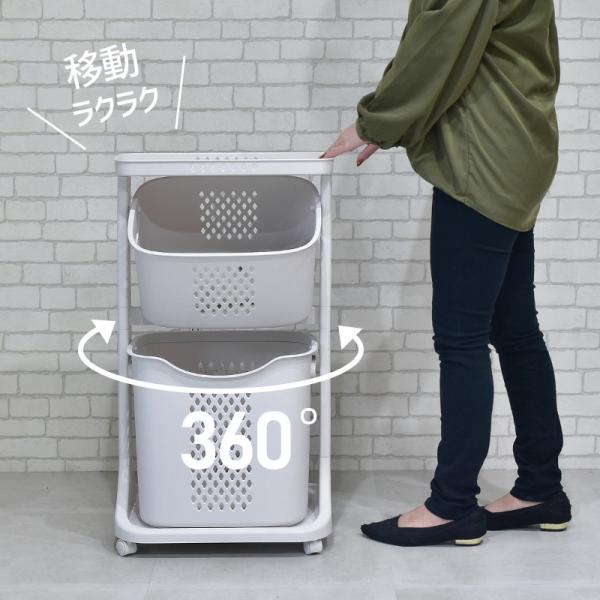 ランドリーバスケット 2段 大容量 洗濯カゴ キャスター おしゃれ 洗濯かご ランドリーボックス ランドリーワゴン ランドリー収納 リンク2 526 Buyee Servicio De Proxy Japones Buyee Compra En Japon