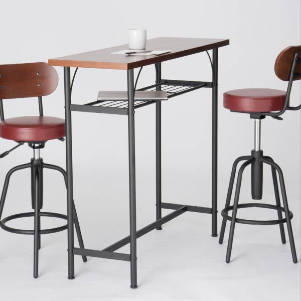 カウンターテーブル 高さ90cm 幅100cm リビング キッチン ハイタイプ ハイデスク ハイテーブル バーテーブル キッチンカウンター ハイテーブル PCテーブル 机 ウォールナット柄 木目 TAM-TTマルチに使えるテーブル。スリムデ...