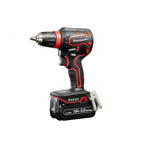 パナソニック EXENA エグゼナ Pシリーズ 18V 充電 ドリルドライバー 赤 5.0Ah電池2個付 EZ1DD1J18D-R 工具 ツール DIY