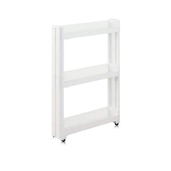 【商品名】 キッチン収納 収納棚 3段 約幅10.5cm ポリプロピレン すき間収納 スマートワゴンFit リビング ダイニング 台所  【ジャンル・特徴】 キッチン 収納 棚 サイド ラック ワゴン 台所 スマートワゴンFit すき間 隙...