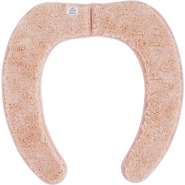 【商品名】 レック ぴたQ 吸着べんざシート もこふわ タフトスリム ピンク 【ジャンル・特徴】 便座シート 便座カバー 厚手 もこもこ 暖か ふわふわ 貼る