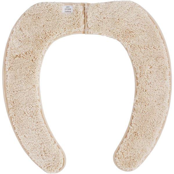 【商品名】 レック ぴたQ 吸着べんざシート もこふわ タフトスリム ベージュ 【ジャンル・特徴】 便座シート 便座カバー 厚手 もこもこ 暖か ふわふわ 貼る