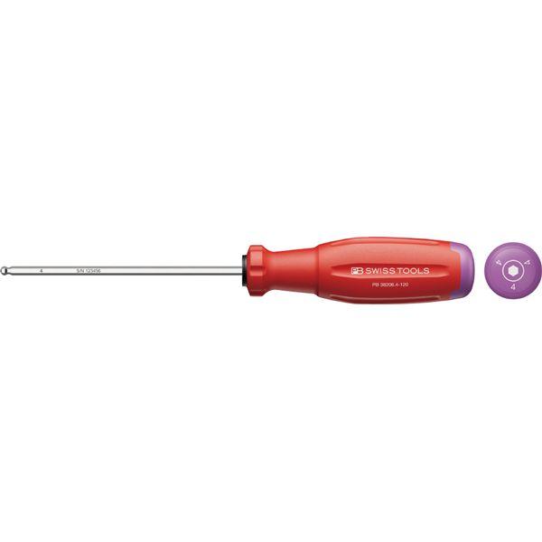 PB SWISS TOOLS ピービースイスツールズ スイスグリップEVO ボールポイント付ドライバー 4mm 軸長120mm 38206.4-120