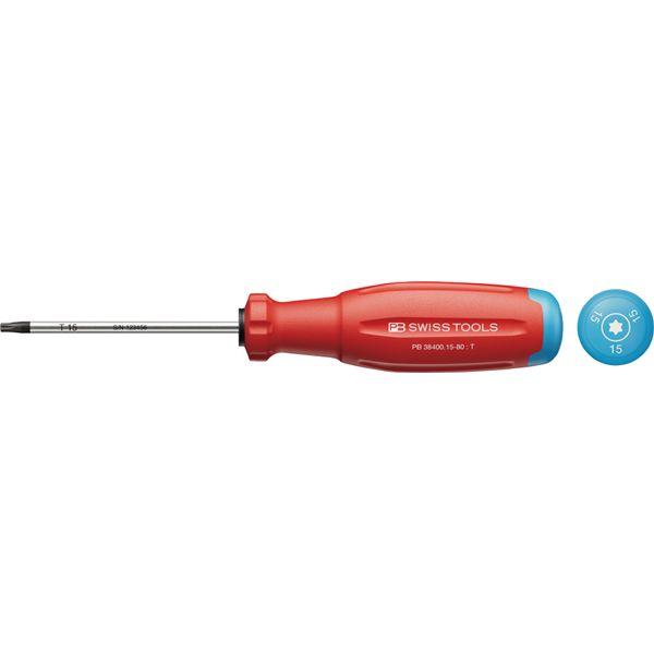 PB SWISS TOOLS ピービースイスツールズ スイスグリップEVO ヘクスローブドライバー T15 軸長80mm 38400.15-80