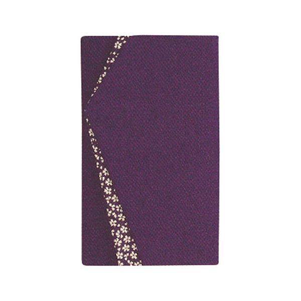 エステル小花ちりめん金封ふくさ 紫 〔約200×120mm〕 22618207