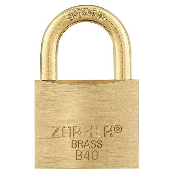 ZARKER ザーカー 真鍮南京錠 ワンタッチロック キー式 鍵3個付 防錆 高耐久性 ツル径6.5mm B40