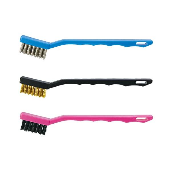 他サイト： ENGINEER エンジニア ワイヤーブラシ 3本セット 真鍮/ナイロン/ステンレス TZ-12の商品画像