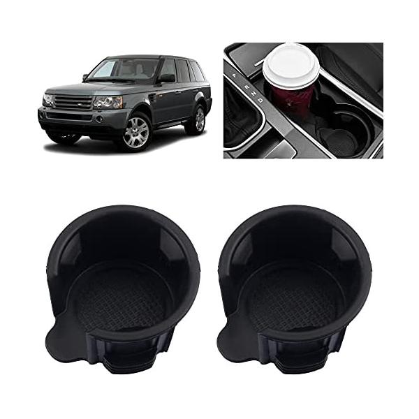 Dasbecan Set of 2 Parts Black Central Console Cup Holder Insert Compatible with 