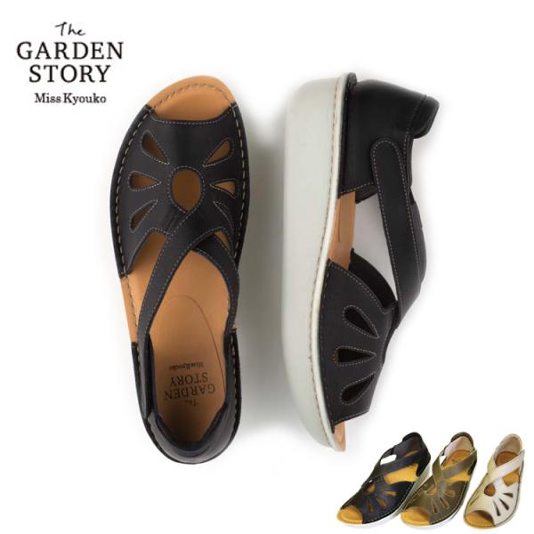 ミスキョウコ サンダル the GARDEN STORY シズクモチーフ