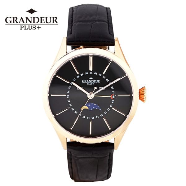 GRANDEUR PLUS グランドールプラス GRP011P1 ムーンフェイズ 牛革 レザー ウォッチ【送料無料】 watch 時計 お祝い プレゼント 【TVドラマ使用モデル】 1年保証