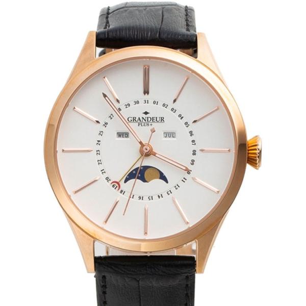 GRANDEUR PLUS グランドールプラス GRP011P2 ムーンフェイズ 牛革 レザー ウォッチ【送料無料】 watch 時計 お祝い プレゼント 【TVドラマ使用モデル】 1年保証