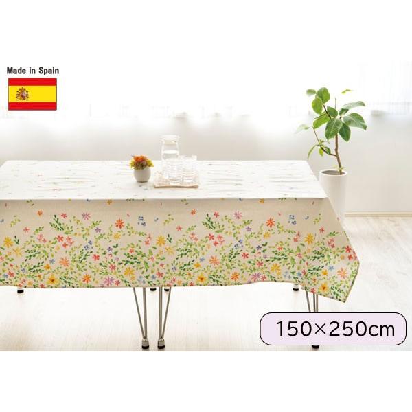 花柄撥水テーブルクロス 今季も再入荷 ミラベル １５０cm ２５０cm 送料無料 スペイン製 フラワー かわいい 小花柄 撥水加工 パステル色