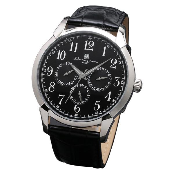 Salavatore Marra サルバトーレマーラ Sm Ssbk レザーベルトウォッチ 送料無料 腕時計 最安値に挑戦 誕生日 お祝い 就職 クリスマスプレゼント ギフト メンズ