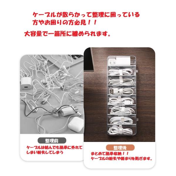 コンパクト小物入れクリアケース 蓋付き 結束バンド10本入り