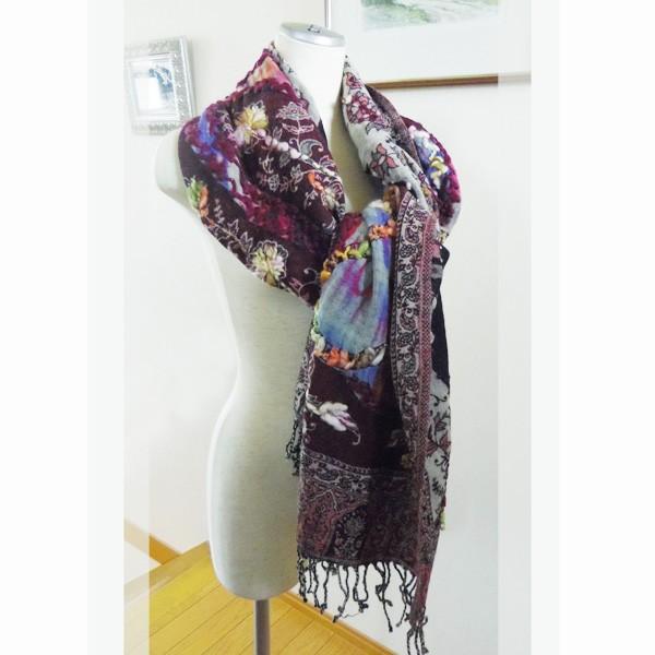 インド製 ウールストール 紫系 Stole Purple 乾燥糸こんにゃくの店 クーフ 通販 Yahoo ショッピング
