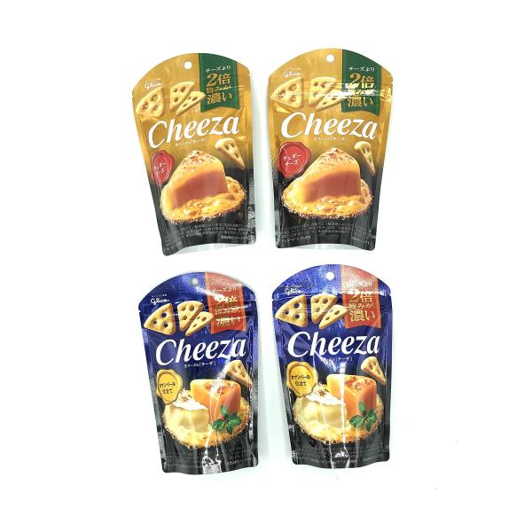 江崎グリコ Cheeza チーザ アソートセット× 4袋（2種類×2袋）チェダーチーズ・カマンベール仕立て