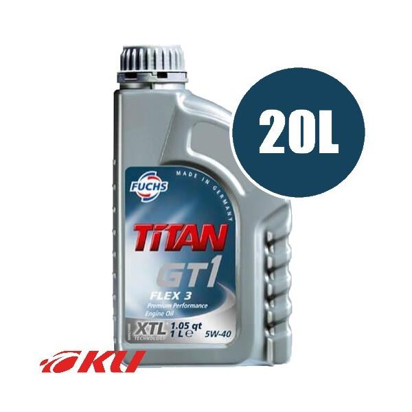 {Ki FUCHS TITAN GT1 FLEX 3 SAE 5W40  20L  ACEA C3 API SN/SM dexos2TM tbNX ^C^ tbNX
