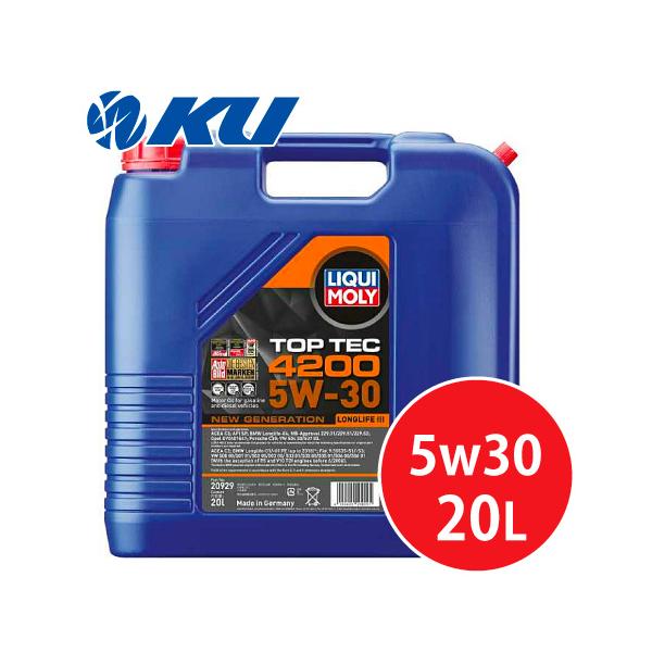 LIQUI MOLY TOP TEC 4200 NEW GENERATION 5W-30 20L×1缶 ACEA C3, API SP トップテック リキモリ