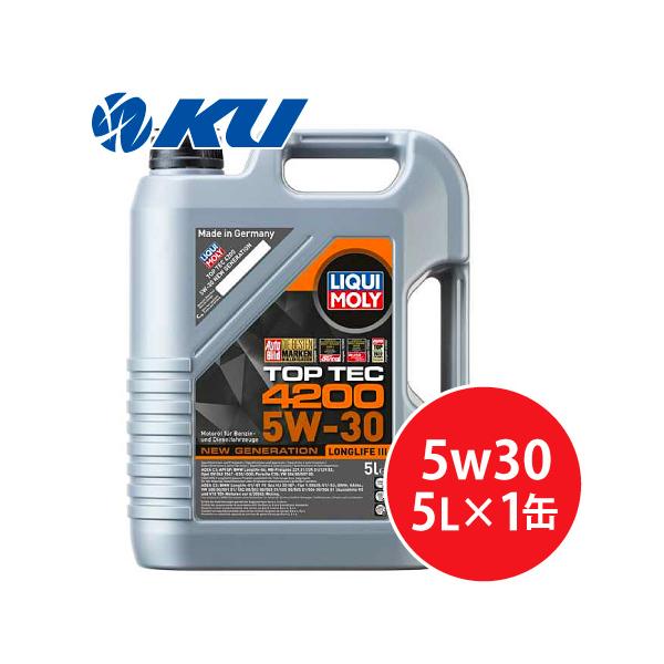 LIQUI MOLY TOP TEC 4200 NEW GENERATION 5W-30 5L×1缶 ACEA C3, API SP トップテック リキモリ