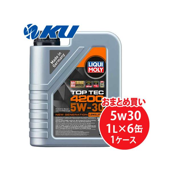 LIQUI MOLY TOP TEC 4200 NEW GENERATION 5W-30 1L×6缶 ACEA C3, API SP トップテック リキモリ