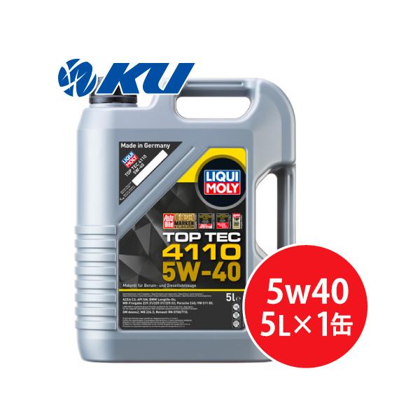 LIQUI MOLY TOP TEC 4110 5W-40 5L×1缶 ACEA C3，API SN トップテック