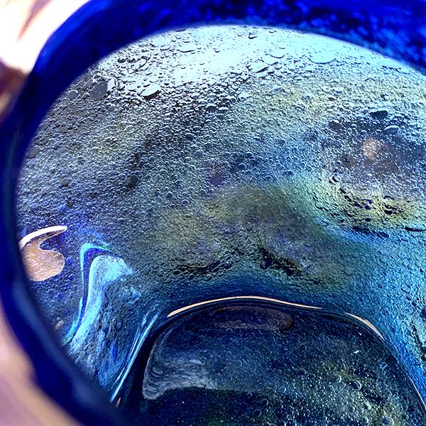 花器 花瓶 沖縄 琉球ガラス フラワーベース 稲嶺盛一郎 茶泡花器