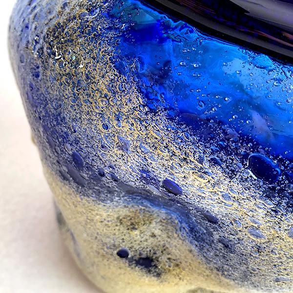 花器 花瓶 沖縄 琉球ガラス フラワーベース 稲嶺盛一郎 茶泡花器