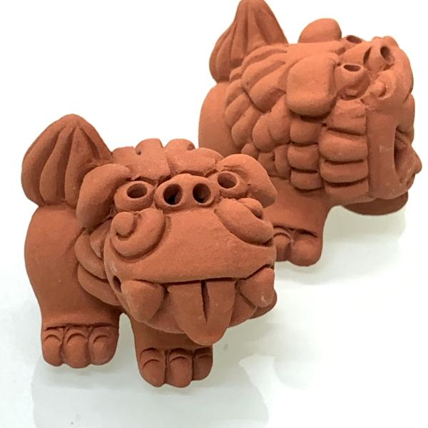 素焼き 豆シーサー