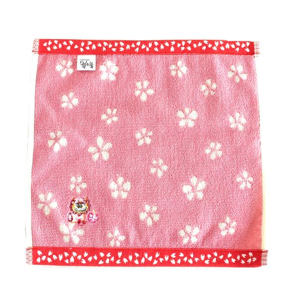 沖縄刺繍タオルハンカチ シーサー