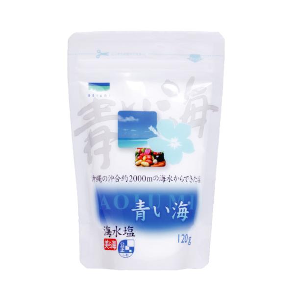 商品名：沖縄の海水塩 青い海 120g内容量：120g保存方法：直射日光、高温多湿をお避けください。販売元：くば笠屋（クバガサヤ/くばがさや）
