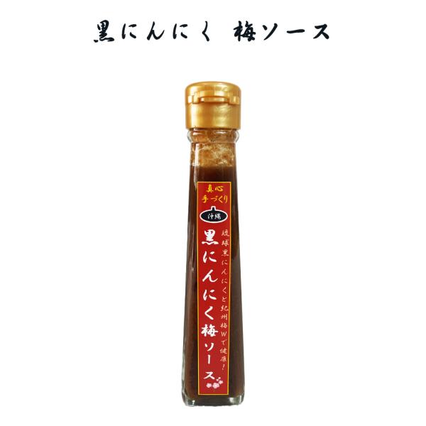 商品名：黒にんにく 梅ソース内容量：120ml賞味期限：製造日より180日保存方法：直射日光・高温多湿を避け常温で保存  ※開封後要冷蔵原材料：米酢（国内製造）、梅、漬け原材料（果糖ぶどう糖液糖、食塩、醸造酢、発酵調味料）、黒にんにく、本み...
