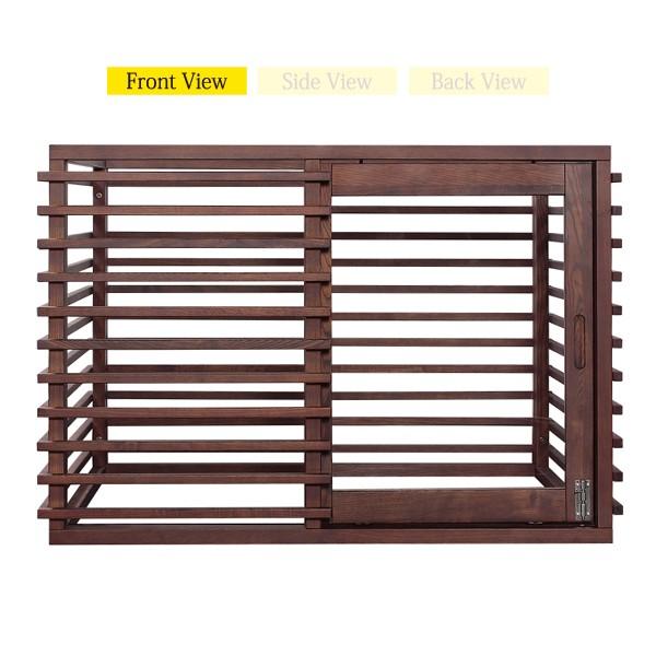 ケージ 犬ケージ ゲージ 犬小屋 送料無料 新品 室内用 木製 犬用 愛犬 Llサイズ おしゃれ ウッド ドッグハウス スライドドア 無垢 ペット