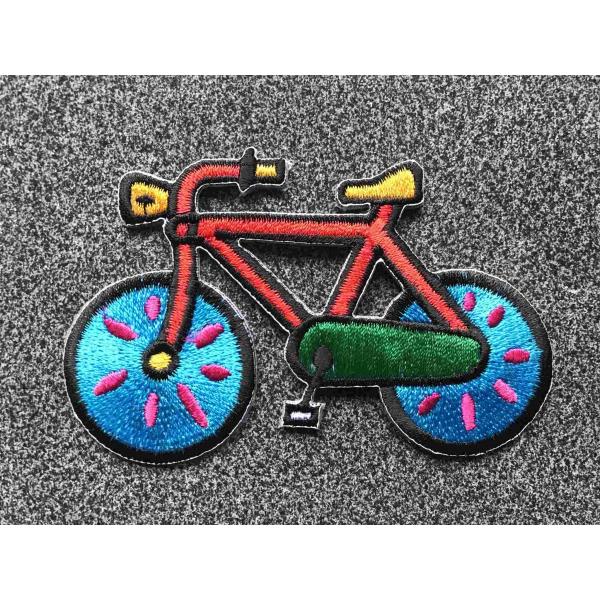 ワッペン　２９　自転車　刺繍　ハンドメイド素材