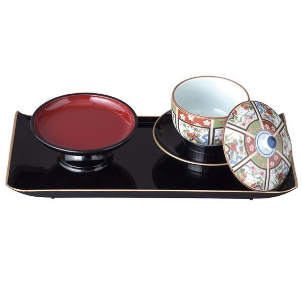 お寺様用 お給仕セット 盆：14.8×31.8cm 湯呑 茶托 菓子台 盆 日本製 