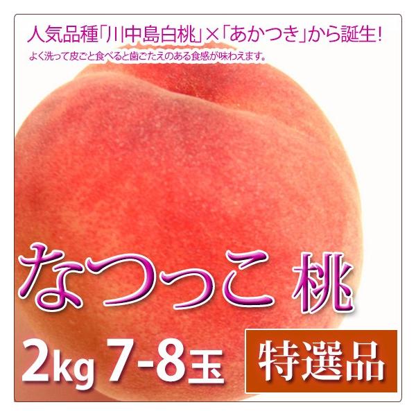 なつっこ  桃 お中元 フルーツ 特選品 2kg 7-8玉入り
